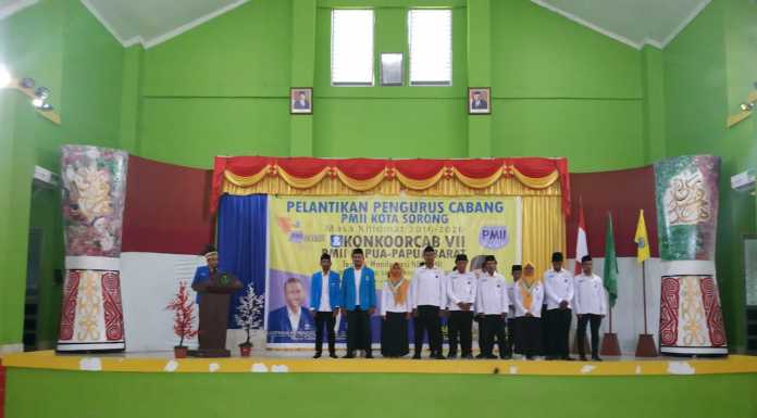 Pengurus Besar PMII hadir dan melantik Cabang Kota Sorong