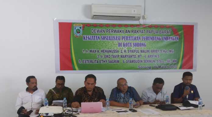 DPR PB Sosialisasikan Perundang-Undangan di Kota Sorong