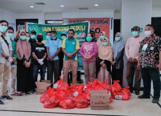 IAIN Sorong Peduli, Distribusi Bantuan untuk Warga Terdampak Covid-19