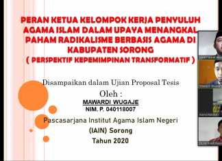 Ujian Proposal Tesis Daring (Koleksi Sorong Terkini)