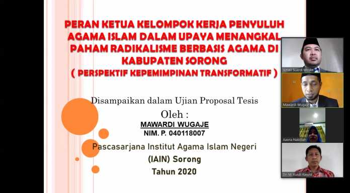 Ujian Proposal Tesis Daring (Koleksi Sorong Terkini)
