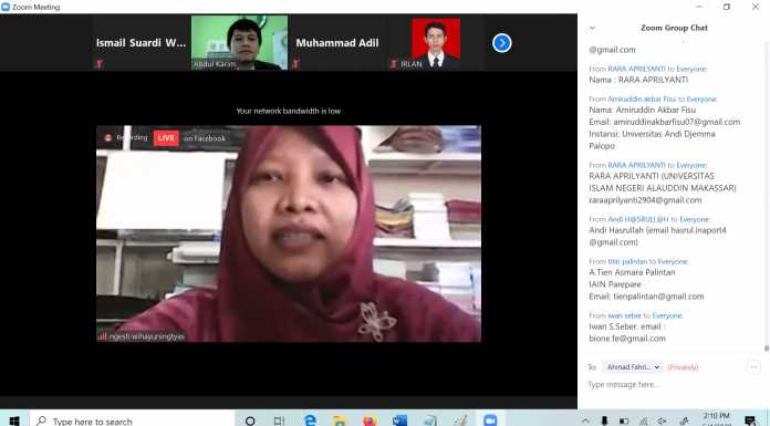 Dua Makalah Mahasiswa Pascasarjana IAIN Sorong Dipresentasikan Dalam ICEE 2020