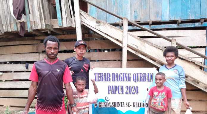 Peduli Muslim Papua Barat, Bunda Shinta Tebar Daging Qurban melalui Yayasan Malanu Peradaban