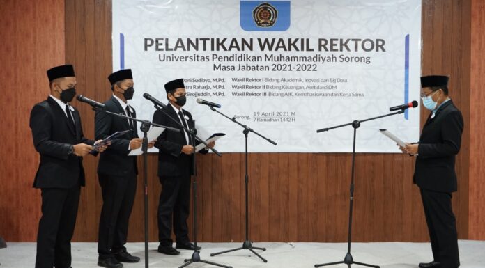 Wakil Rektor UniMUDA Sorong dilantik oleh Majelis Diktilitbang PP Muhammadiyah