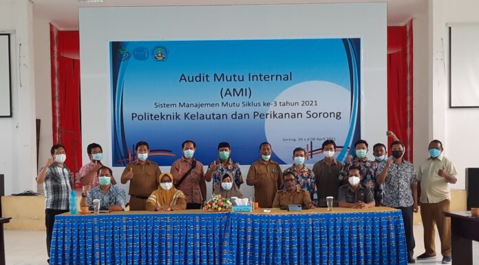 Politeknik KP Sorong Gelar Audit Mutu Internal Upaya Tingkatkan Mutu Pendidikan (Sumber Dokumentasi: Politeknik Kelautan dan Perikanan Sorong)