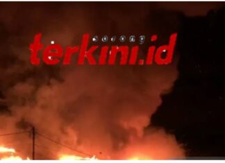 Kobaran Api serta Angin Kencang Menghabiskan Puluhan Lapak Jualan di Pasar Wosi Manokwari (Dokumentasi:SorongTerkini.id)